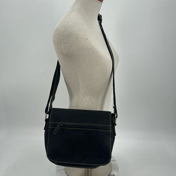 NWT Arrigo black leather Crossbody bag - Picture 1 of 6